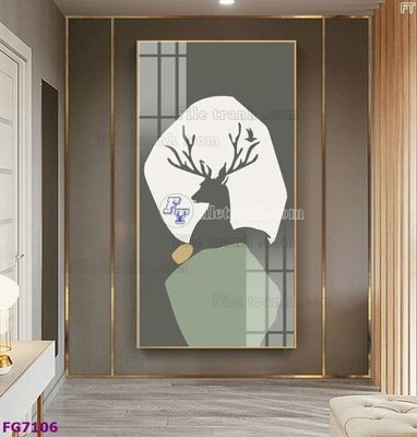 Ảnh gốc File bộ tranh tráng gương hiện đại FG7106 (độ nét cao) in mica