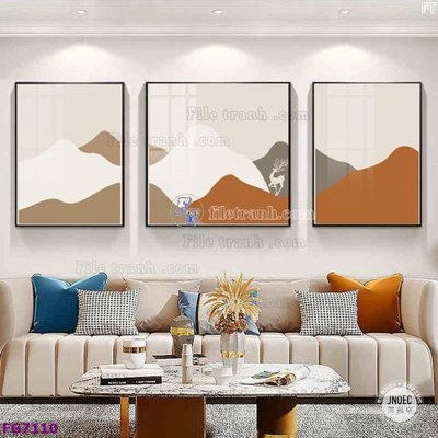 File gốc File bộ tranh tráng gương hiện đại FG7110 (in tráng gương) ốp tường