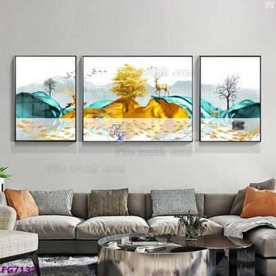 Download file tranh PSD File bộ tranh tráng gương hiện đại FG7132 để chỉnh sửa