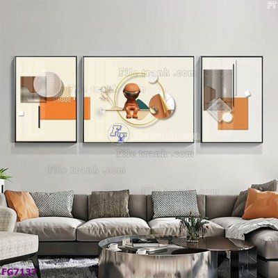 Download file gốc File bộ tranh tráng gương hiện đại FG7137 (độ nét cao)