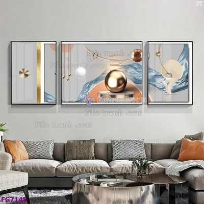 File PSD File bộ tranh tráng gương hiện đại FG7145 (gốc) nhiều lớp (multi-layer)