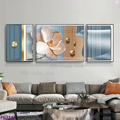 File tranh PSD File bộ tranh tráng gương hiện đại FG7147 chất lượng cao