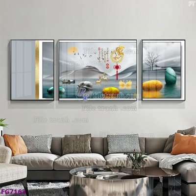File in lụa File bộ tranh tráng gương hiện đại FG7163 (hoa văn) File bộ tranh tráng gương hiện đại FG7163