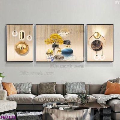 Download file gốc File bộ tranh tráng gương hiện đại FG7172 (in lụa) cao cấp