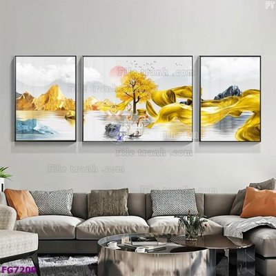 File ảnh File bộ tranh tráng gương hiện đại FG7200 (gốc) cho trang trí nội thất