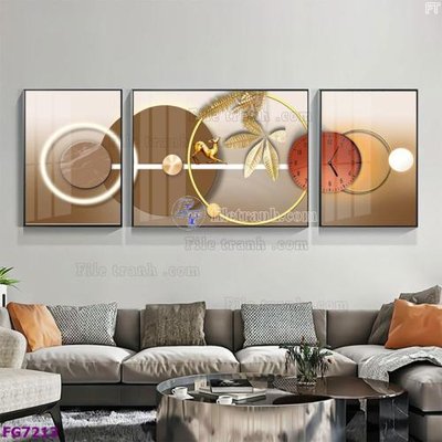 File gốc File bộ tranh tráng gương hiện đại FG7213 (in tráng gương) ốp tường