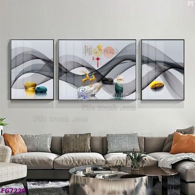 Tải file File bộ tranh tráng gương hiện đại FG7220 (gốc) in tranh tráng gương