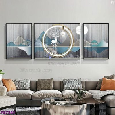 Tải file File bộ tranh tráng gương hiện đại FG7247 (PSD) cho in tranh 3D