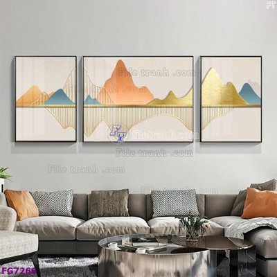 File gốc File bộ tranh tráng gương hiện đại FG7266 (thiết kế) cho in ấn