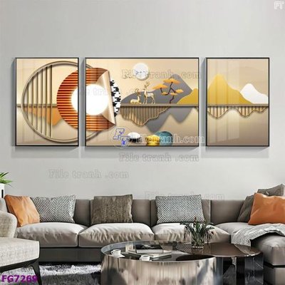 File gốc File bộ tranh tráng gương hiện đại FG7269 (ảnh chi tiết) để in ấn