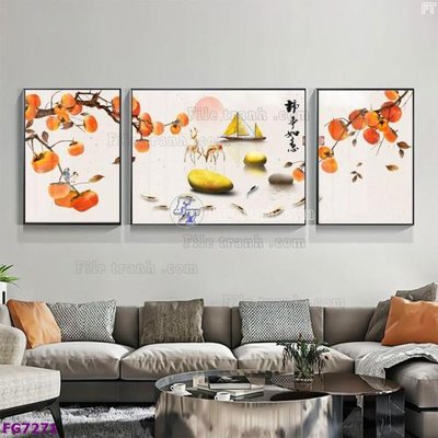 File in mica File bộ tranh tráng gương hiện đại FG7271 (ảnh gốc) đẹp