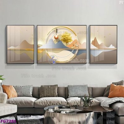 Chi tiết file ảnh File bộ tranh tráng gương hiện đại FG7281 sắc nét