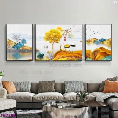 Chi tiết file ảnh File bộ tranh tráng gương hiện đại FG7290 sắc nét