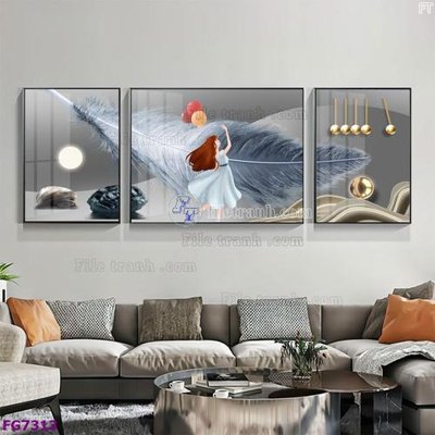 Tải file File bộ tranh tráng gương hiện đại FG7313 (ảnh gốc) in tráng gương