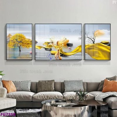 Tải file File bộ tranh tráng gương hiện đại FG7318 (gốc) in ấn ngay lập tức