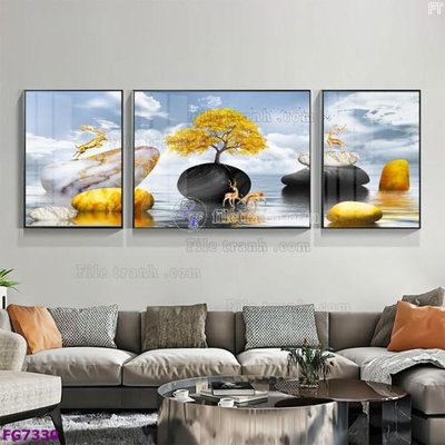 Tải file File bộ tranh tráng gương hiện đại FG7330 (gốc) làm file quảng cáo