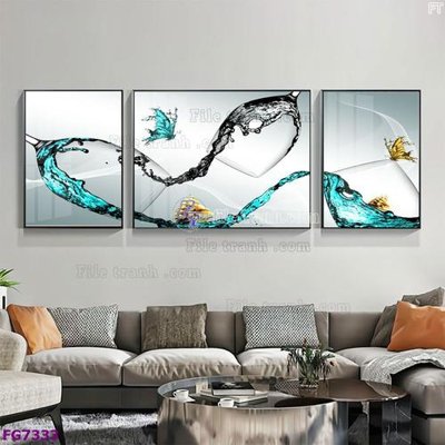 Tải file File bộ tranh tráng gương hiện đại FG7333 (gốc) in nhanh