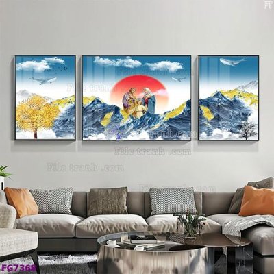 Mua file tranh gốc File bộ tranh tráng gương hiện đại FG7368 tại Filetranh.com