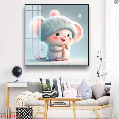 File in mica Tranh 12 con giáp FGCG131 (bản gốc) sắc sảo