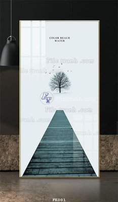 File gốc File tranh hiện đại pha lê gương FK001 (in lụa) trang trí tường