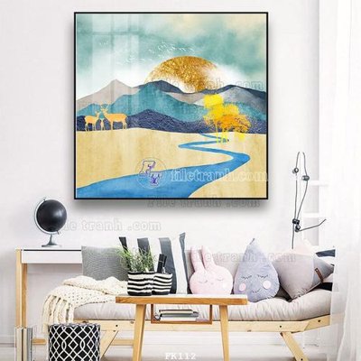 File gốc File tranh hiện đại pha lê gương FK112 (phiên bản chuẩn) để in ấn