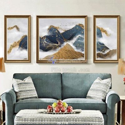 File gốc File tranh hiện đại pha lê gương FK178 (in tráng gương) sang trọng