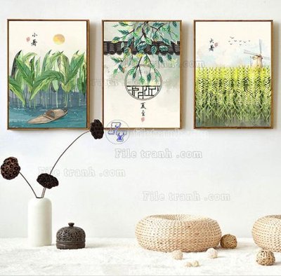 File tranh File tranh hiện đại pha lê gương FK195 (bản gốc) in lụa 3D