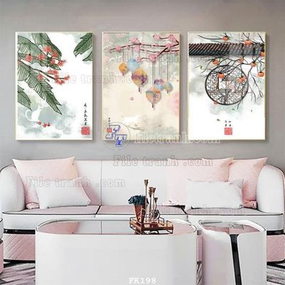 File tranh File tranh hiện đại pha lê gương FK198 (gốc) in trên kính