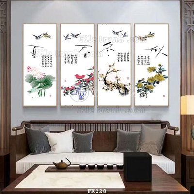 File tranh gốc File tranh hiện đại pha lê gương FK228 chủ đề hiện đại
