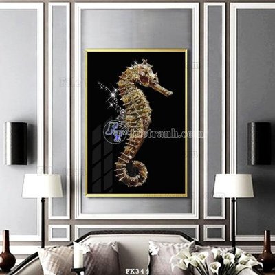 File tranh File tranh hiện đại pha lê gương FK344 (bản gốc) in lụa dán tường