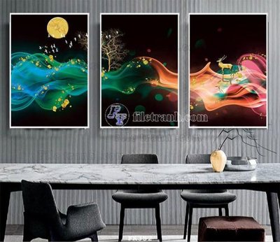 Ảnh mô tả file gốc in mica File tranh hiện đại pha lê gương FK352