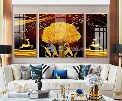Tải file File tranh hiện đại pha lê gương FK364 (gốc) chủ đề phong thủy
