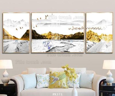 File ảnh File tranh hiện đại pha lê gương FK371 (gốc) cho trang trí nhà hàng