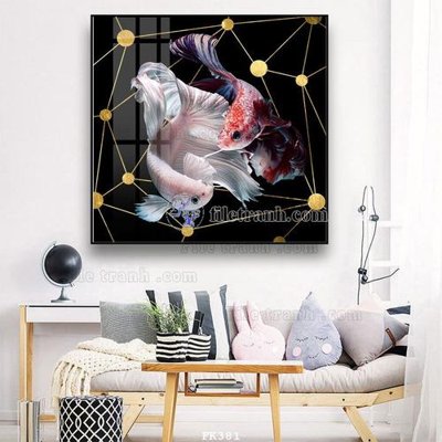 File tranh File tranh hiện đại pha lê gương FK381 (bản gốc) in lụa 3D