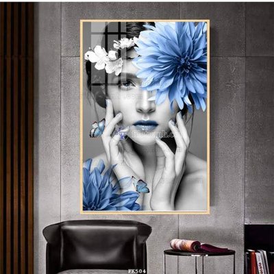 File tranh in trần 3D File tranh hiện đại pha lê gương FK504 (ảnh gốc)