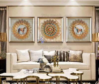 File gốc File tranh hiện đại pha lê gương FK516 (in lụa) tranh thuận buồm