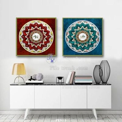 File tranh File tranh hiện đại pha lê gương FK522 (bản gốc) treo tường