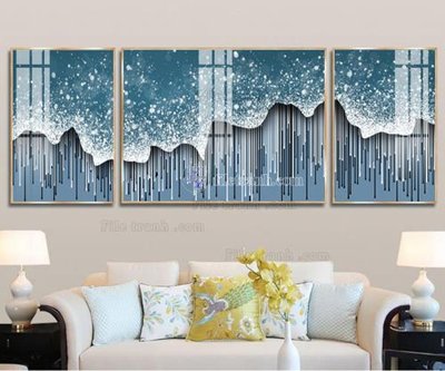 File gốc File tranh hiện đại pha lê gương FT019 (in lụa) tranh mã đáo