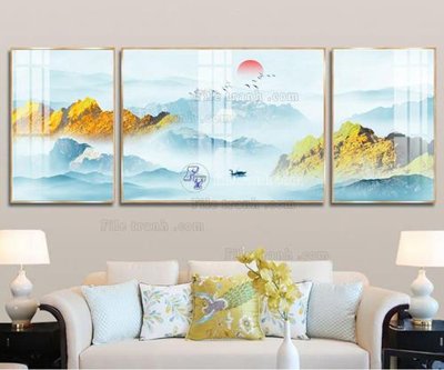 File in ấn File tranh hiện đại pha lê gương FT060 chuyên nghiệp