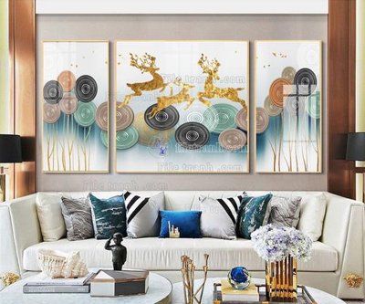 File tranh File tranh hiện đại pha lê gương FT073 (file gốc) chủ đề phong thủy