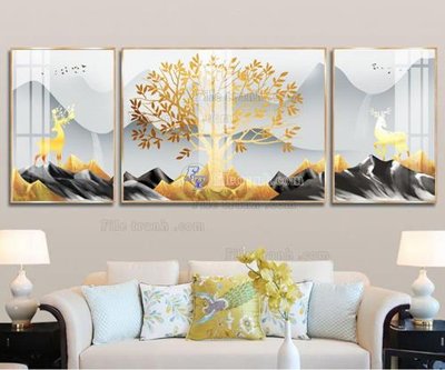 File ảnh File tranh hiện đại pha lê gương FT082 (gốc) in backdrop sự kiện