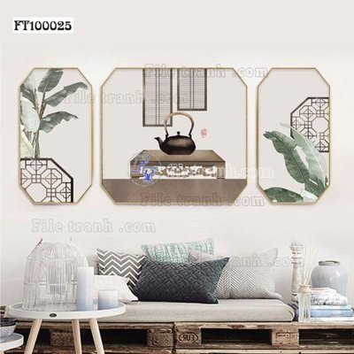 File gốc File tranh hiện đại pha lê gương FT100025 (in lụa) cao cấp