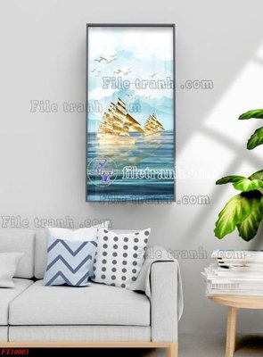 File in trần File tranh bộ hiện đại FT10003 (bản gốc) hoa văn