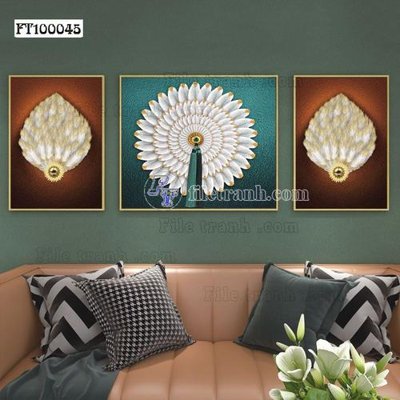Ảnh gốc File tranh hiện đại pha lê gương FT100045 (nét căng) in mica