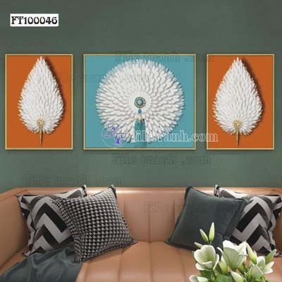 File tranh File tranh hiện đại pha lê gương FT100046 (bản gốc) in lụa 3D