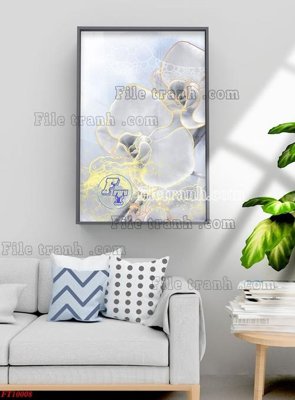 File in trần File tranh bộ hiện đại FT10008 (bản gốc) đại dương