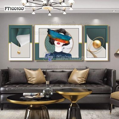 File ảnh File tranh hiện đại pha lê gương FT100100 (gốc) cho trang trí nhà hàng