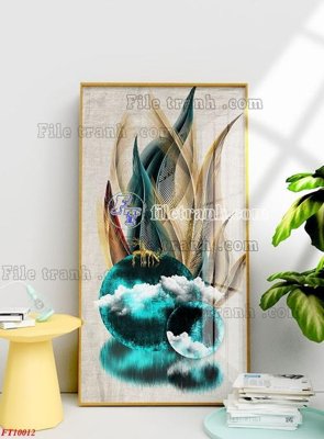 File ảnh File tranh bộ hiện đại FT10012 (gốc) in poster