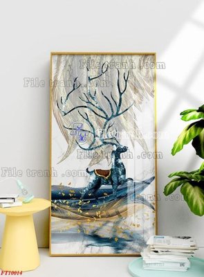 File tranh in tráng gương File tranh bộ hiện đại FT10014 (siêu nét)