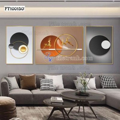 File gốc File tranh hiện đại pha lê gương FT100150 (AI/EPS) cho in ấn